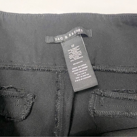 Zac & Rachel Black Tapered Trousers - Picture 3 of 8